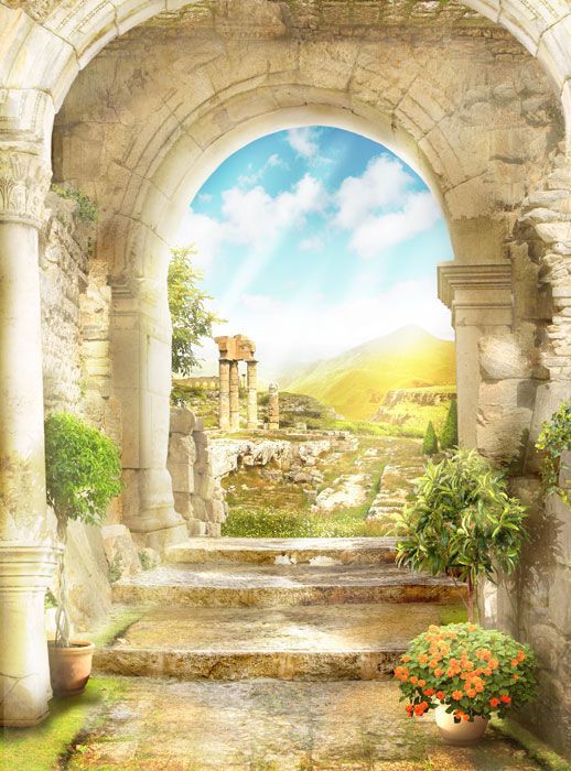 Фреска Арка с видом на античные развалины