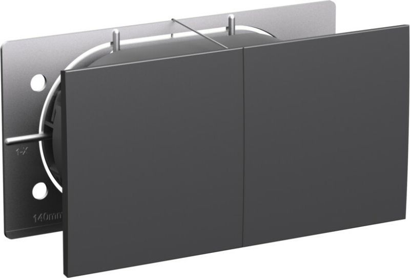 Розетка электрическая Schneider со шторками со сдвижными крышками двойная (Базальт)