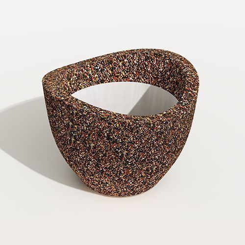 Вазон бетонный уличный Кадо большой  (фактура питерский гравий)