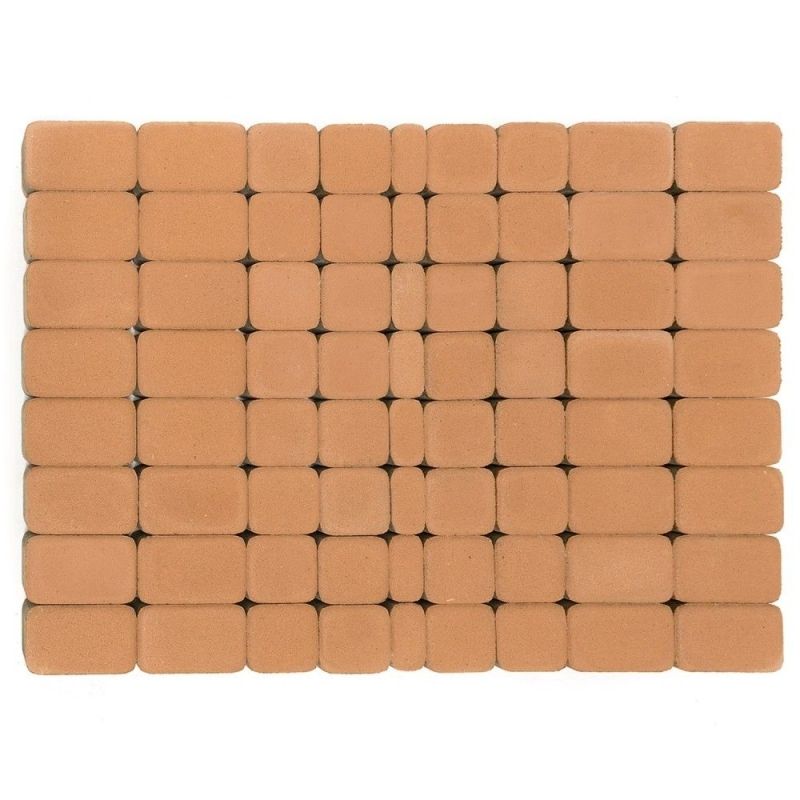 Тротуарная плитка BRAER Классико Коралловый Верхний прокрас 60 мм