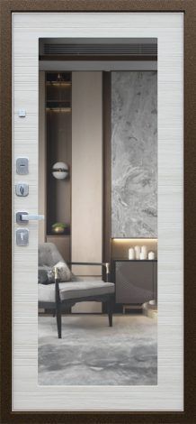 Стальная дверь «Спартак с зеркалом» АСД