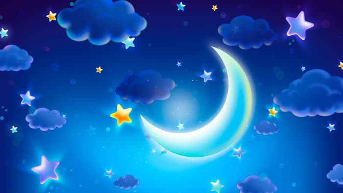 Фреска Месяц в ночном небе