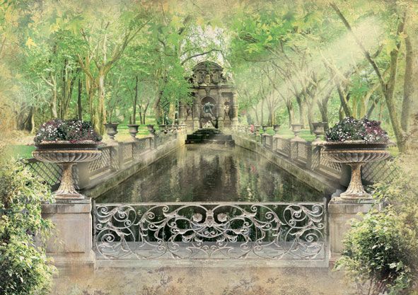 Фреска Пруд в парке