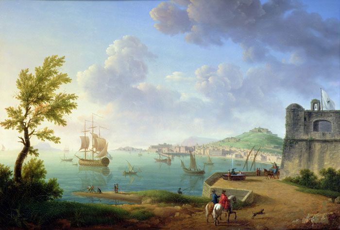 Фреска Античный итальянский пейзаж с деревом