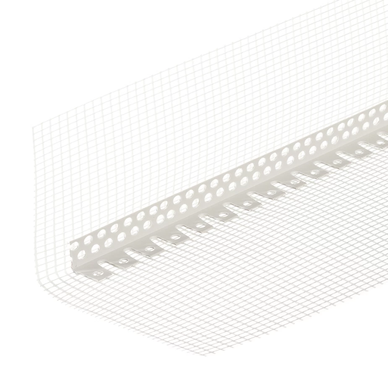 Профиль углозащитный арочный пластиковый 100х150 мм 2,5 м с сеткой