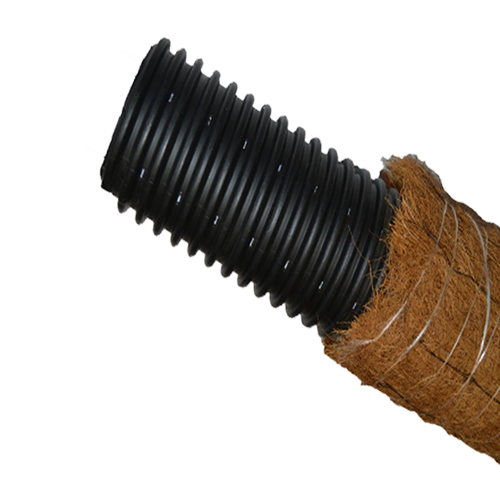 Труба дренажная O 90 мм гофрированная в фильтре кокосовая койра