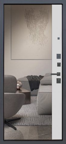 Стальная дверь «Velvet с зеркалом» в квартиру АСД