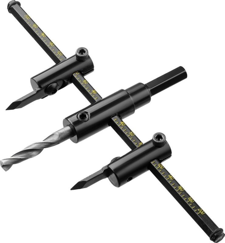 Сверло регулируемое, двухрезцовое, по дереву, "Балеринка", d=40-200мм