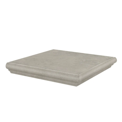 Керамическая ступень Kerama Marazzi 34x34x0,8 угловая Хадду серый светлый матовый