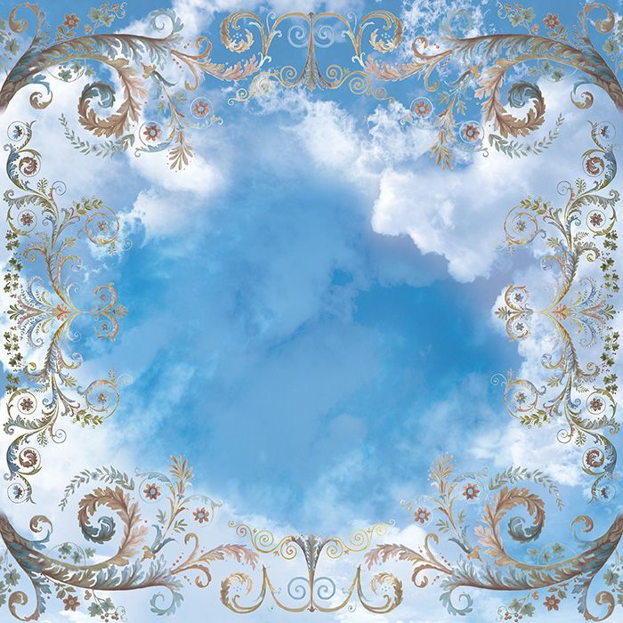 Фреска Небо, облака, орнамент