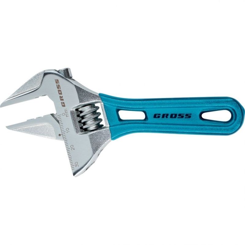 Ключ разводной, 160 мм,CrV, укороченная ручка // Gross