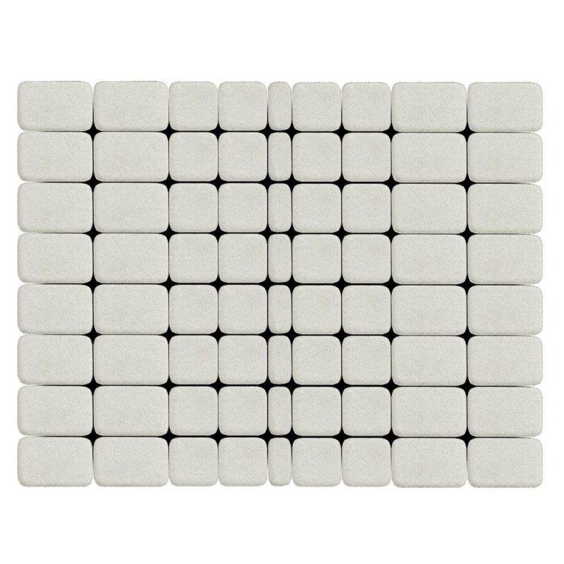 Тротуарная плитка BRAER Классико Белый Верхний прокрас 60 мм