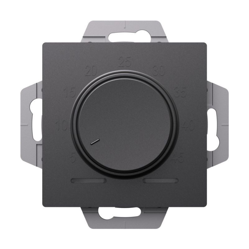 ATLASDESIGN ТЕРМОСТАТ электрон. теплого пола с датчиком, 10A, механизм, БАЗАЛЬТ