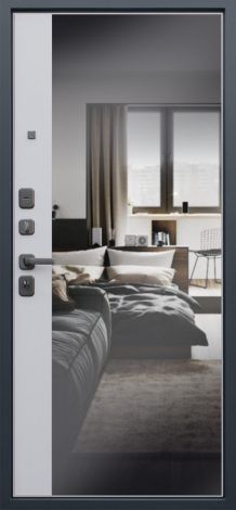 Стальная дверь «Барселона с зеркалом» для квартиры АСД