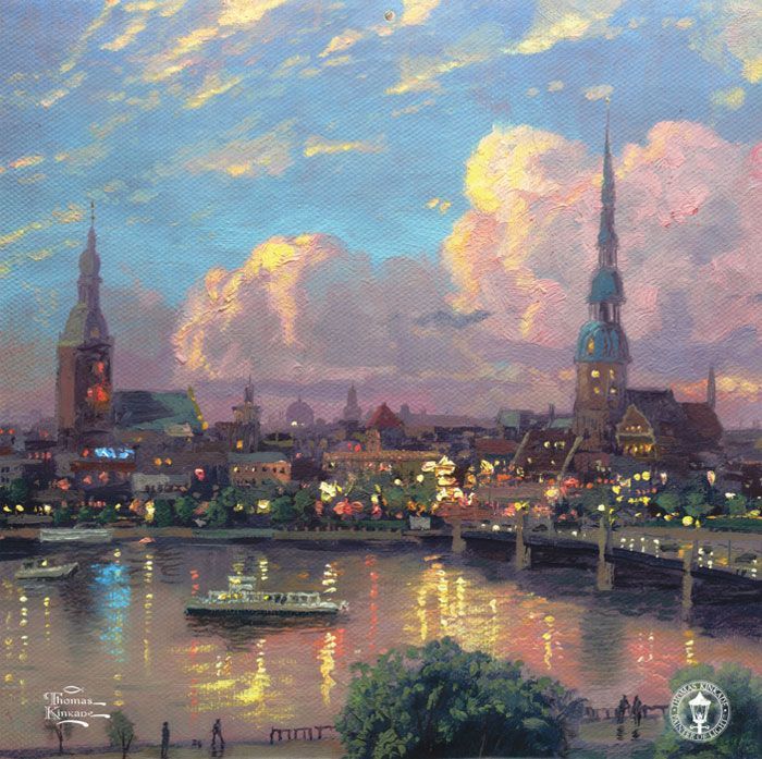 Фреска Закат над Ригой