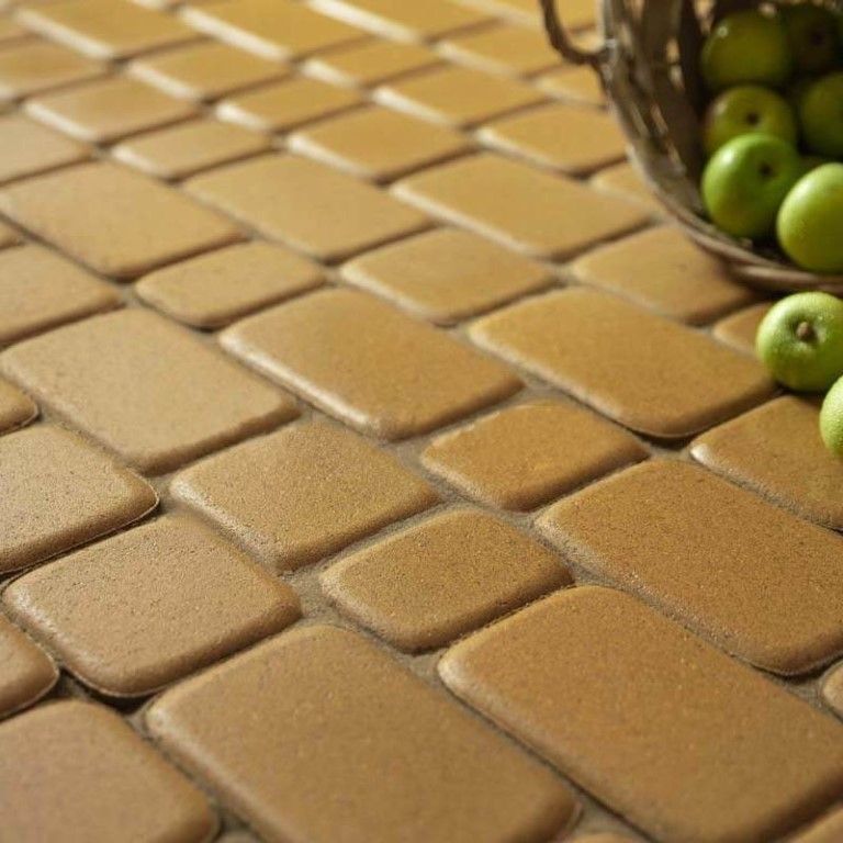 Тротуарная плитка STEINGOT Классика Желтая  Верхний прокрас 60 мм