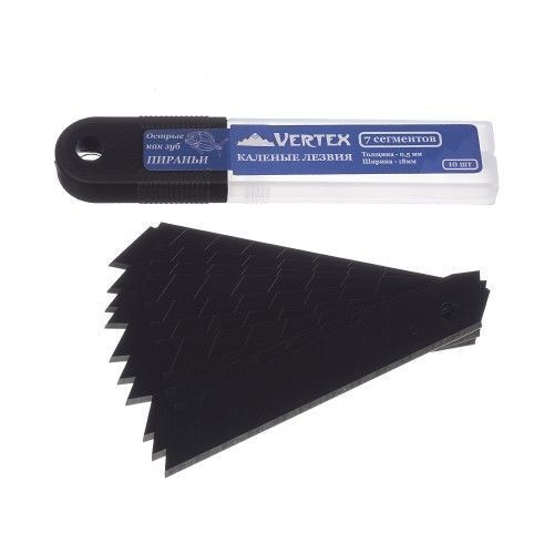 Лезвия закаленные сегментированные 18 мм ЧЕРНЫЕ