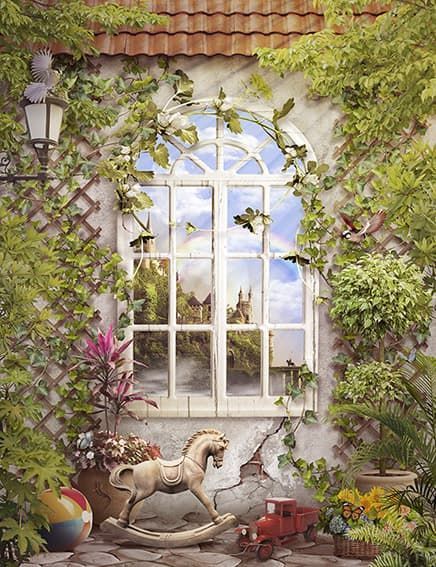 Фреска Старинное окно