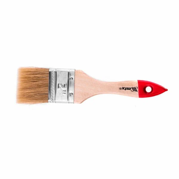 Кисть плоская  натуральная щетина, деревянная ручка - 50 мм