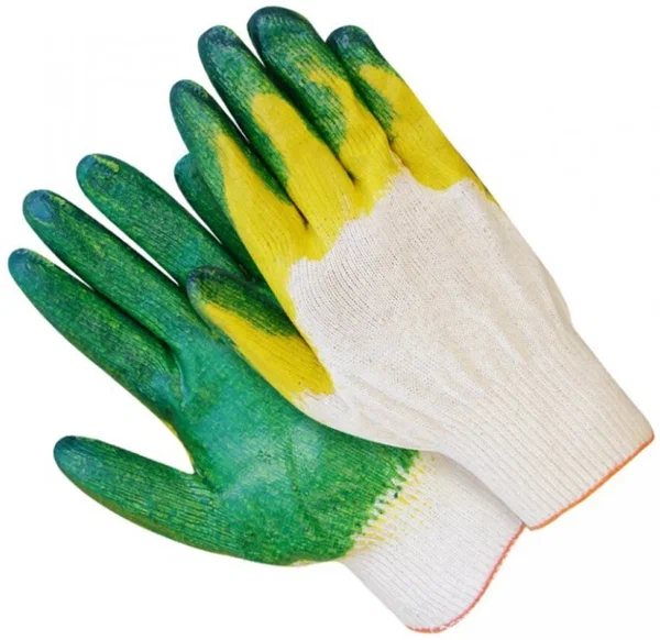 Перчатки х/б Двойной латексный облив , стандарт