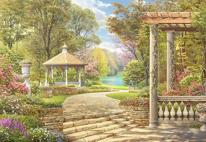 Фреска Лестница в парке