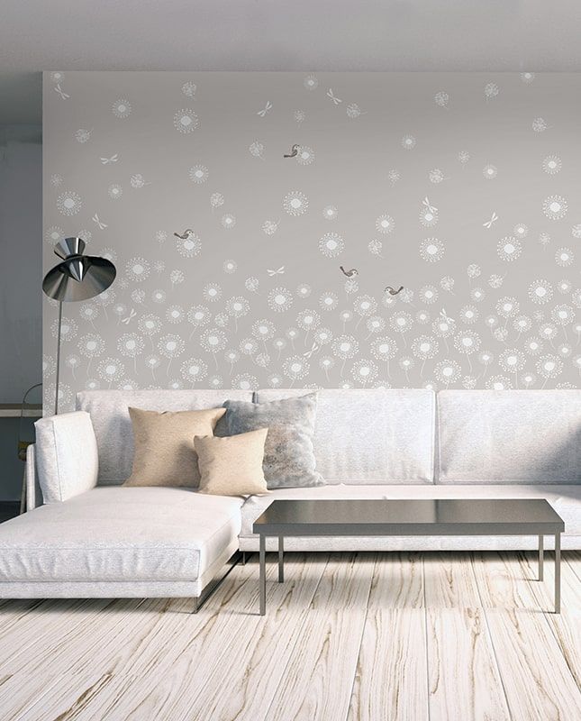 Фреска Графика Одуванчики. Современное искусство. ag0300