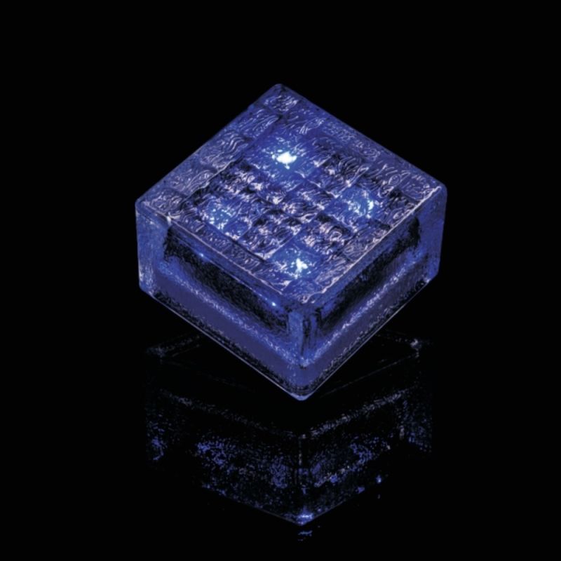 Светодиодная брусчатка на солнечных батареях Aqua Brand, Сапфир 98x98x60