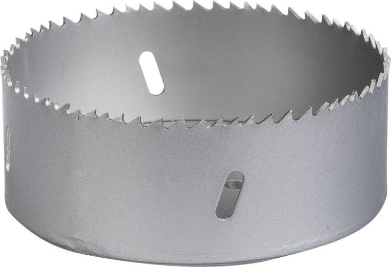 Коронка биметаллическая, быстрорежущая сталь, глубина сверления до 38мм, d-114мм, ЗУБР