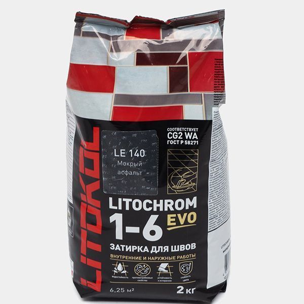 LITOCHROM 1-6 EVO LE 140 мокрый асфальт 2кг