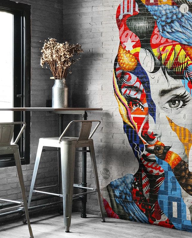 Фреска Графика Яркие ритмы. Лофт. ag0123