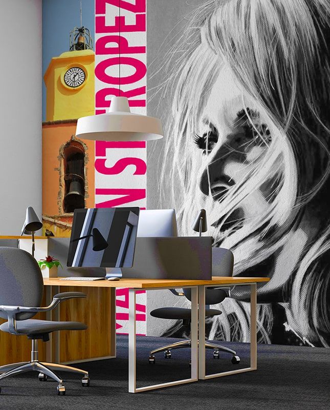 Фреска Графика Сан-Тропе.  ag0135