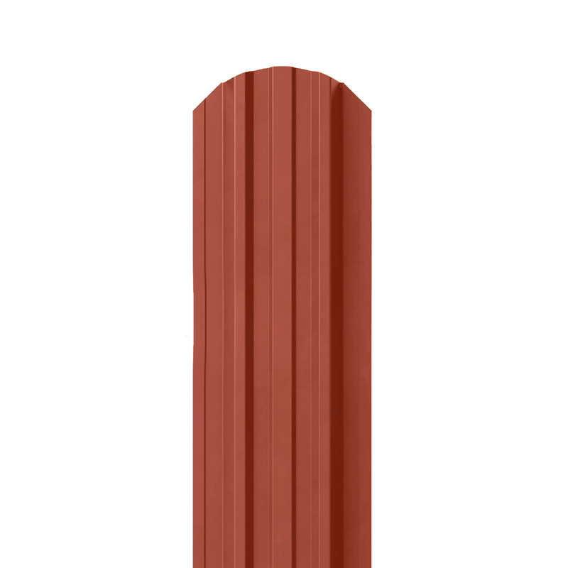 Металлический штакетник цвет Коричнево-красный Ral 3011 4 мм