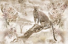 Фреска Графика Коллаж. Ягуар.  sw0027