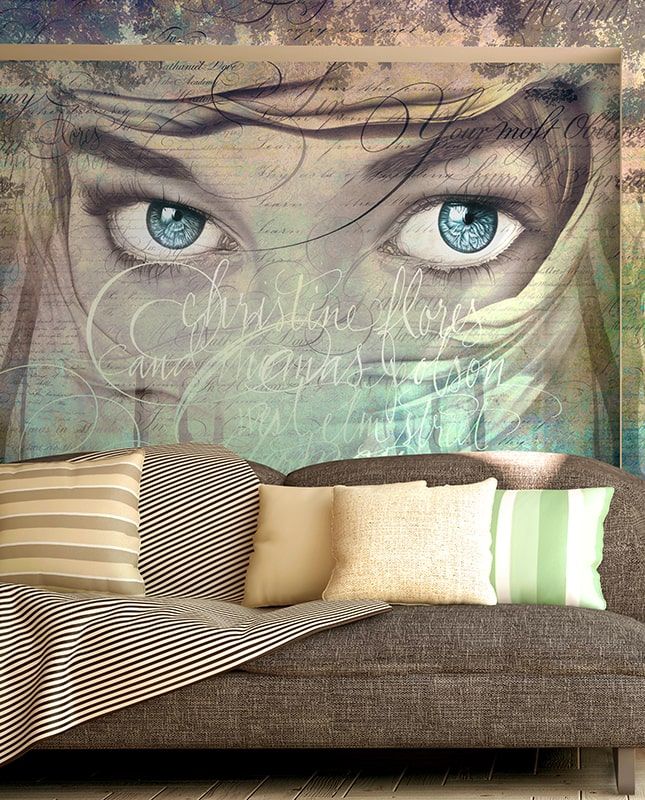 Фреска Графика Взгляд. Лофт. Современное искусство.  ag0389