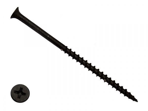 Саморез черный по дереву 4,8х102