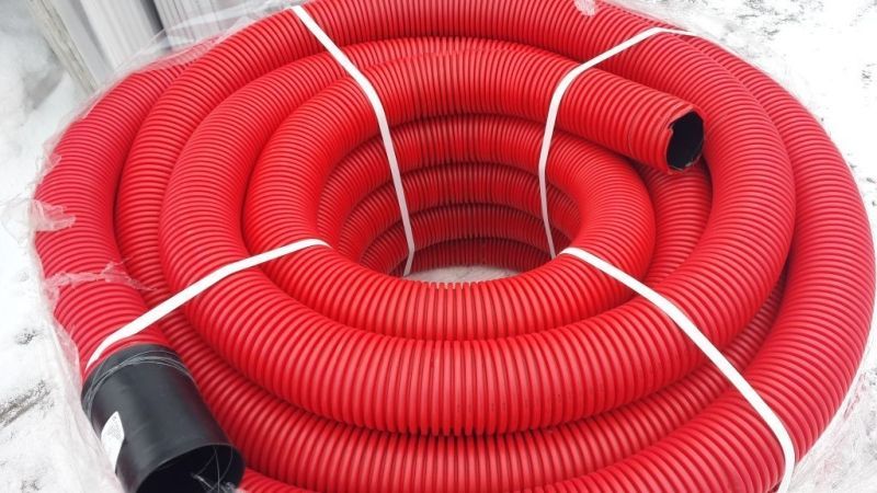 Труба гофрированная ПНД гладкая 25 мм  (2 мм)