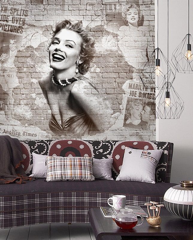 Фреска Графика Мэрилин Монро. Лофт. ag0002