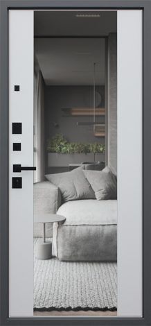 Стальная дверь «Лира с зеркалом» для квартиры АСД