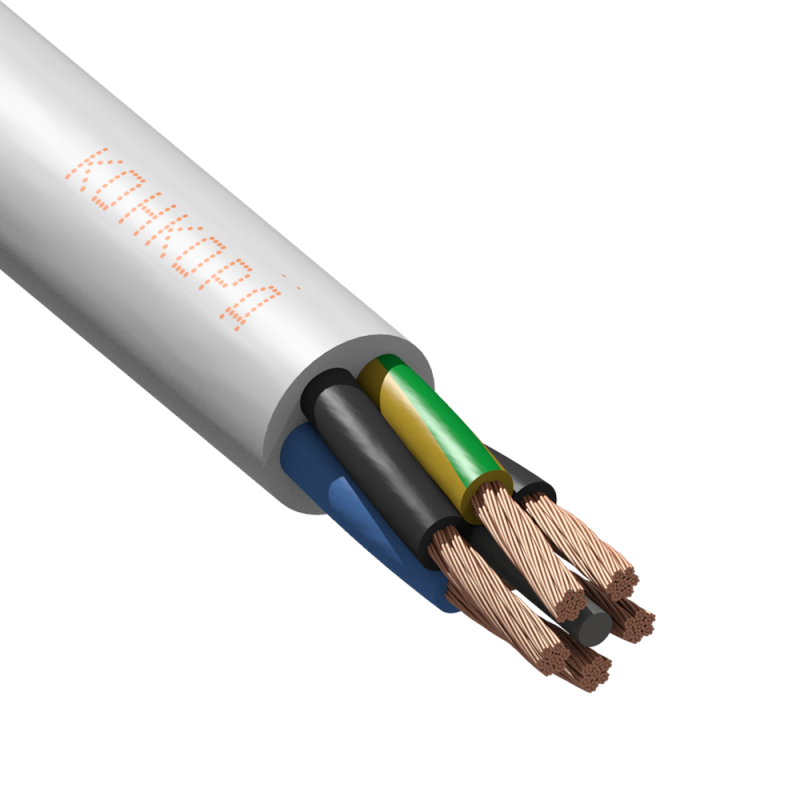 Кабель ПВС конкорд 5x0,75 мм