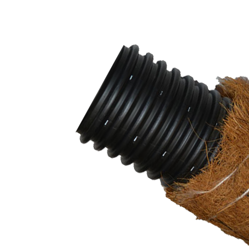 Труба дренажная O 200 мм гофрированная в фильтре кокосовая койра