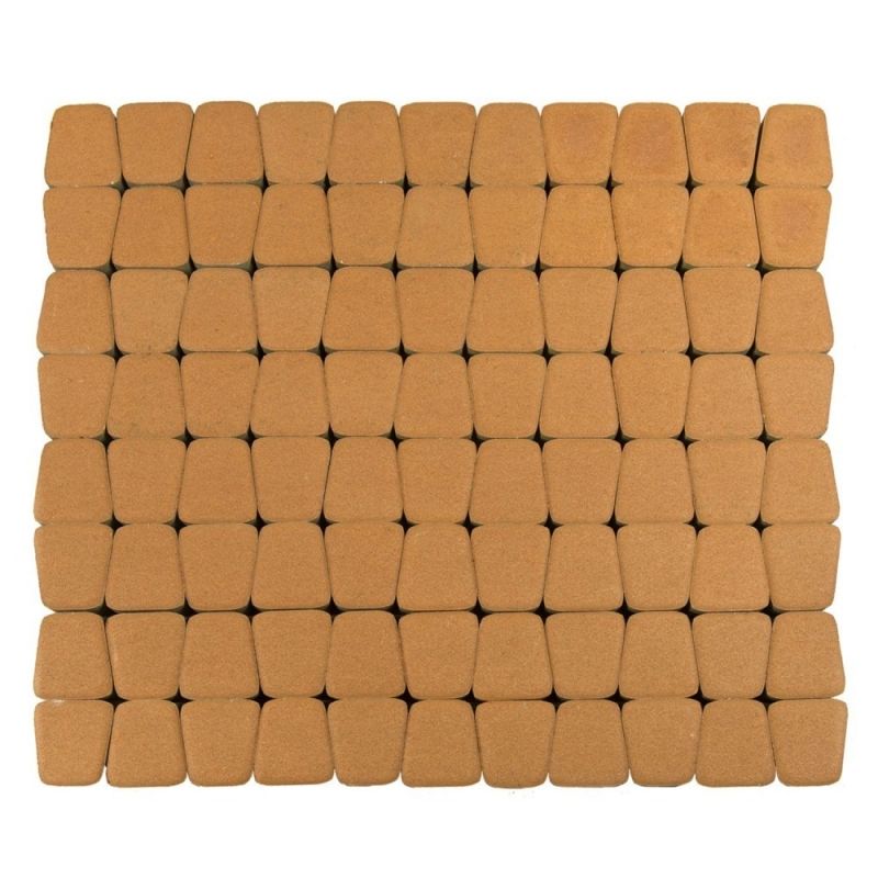 Тротуарная плитка BRAER Классико круговая Янтарь Верхний прокрас 60 мм