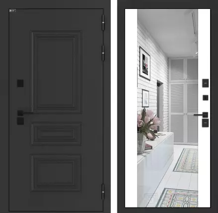 Входная дверь Аляска Лайт с Зеркалом Максимум