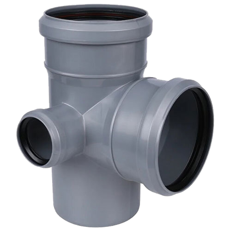 Крестовина канализационная Ø 110 х 110 х 50 мм 87° двухплоскостная левая