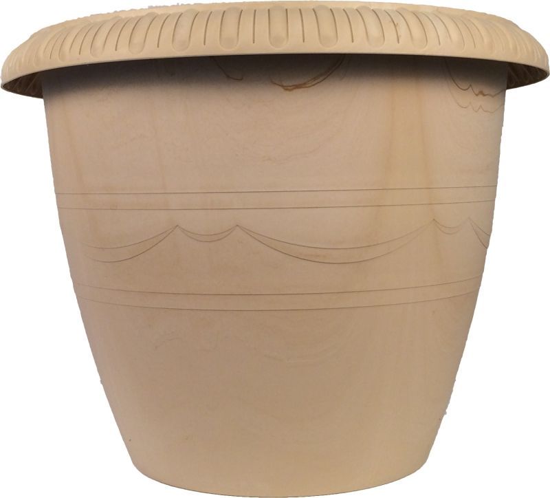 Горшок д/цветов с поддоном на колесах Le Jardin d=40, 20,5 л/мраморно-золотой