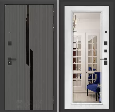 Входная дверь CARBON с Зеркалом Фацет