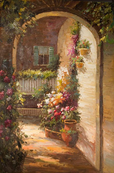 Фреска Живописная арка во двор