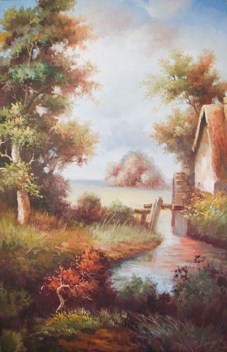 Фреска Живописный летний пейзаж