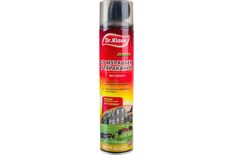 Аэрозоль от муравьев тараканов и других ползающих насекомых Dr.Klaus 600 мл DK06250011