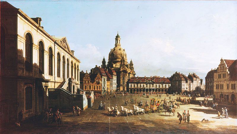 Фреска Живописная площадь в Дрездене