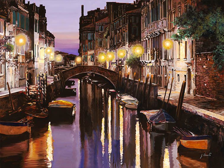 Фреска Вечерние огни Венеции